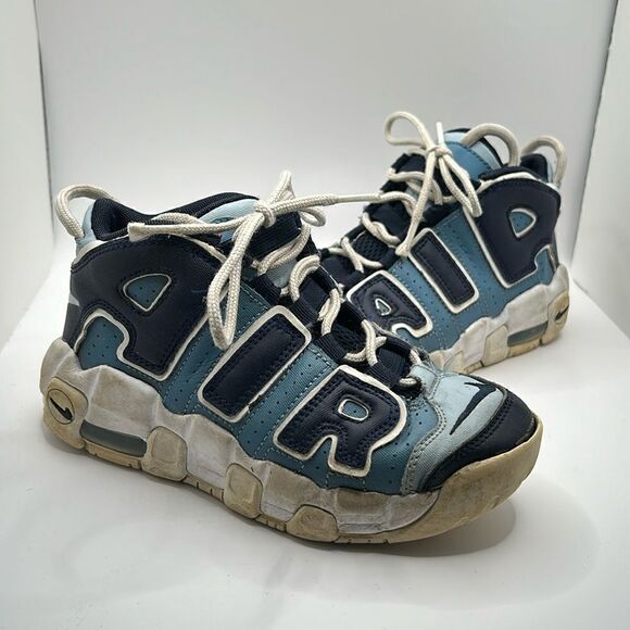 Nike Air More Uptempo GS Aegean Storm Blackened Blue 415082-404 - Picture 1 of 7
